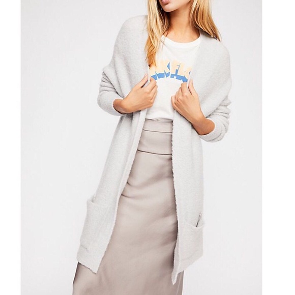 FREE PEOPLE Phantom Cardigan NWT S Heather Grey - Picture 8 of 11